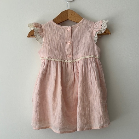 GAP Pink Flutter Sleeve Sundress Casual - Picture 2 of 4